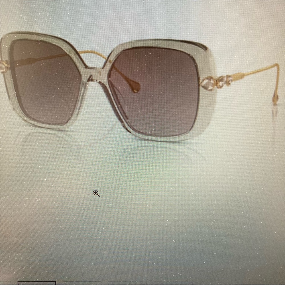 SWAROVSKI | Oversized Purple Sunglasses | Crystal Embellished Square Frames